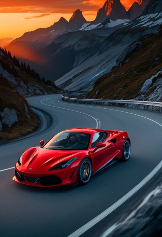 ferrari f8 sports car metal poster