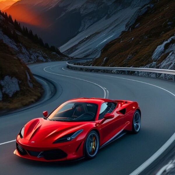 ferrari f8 sports car metal poster
