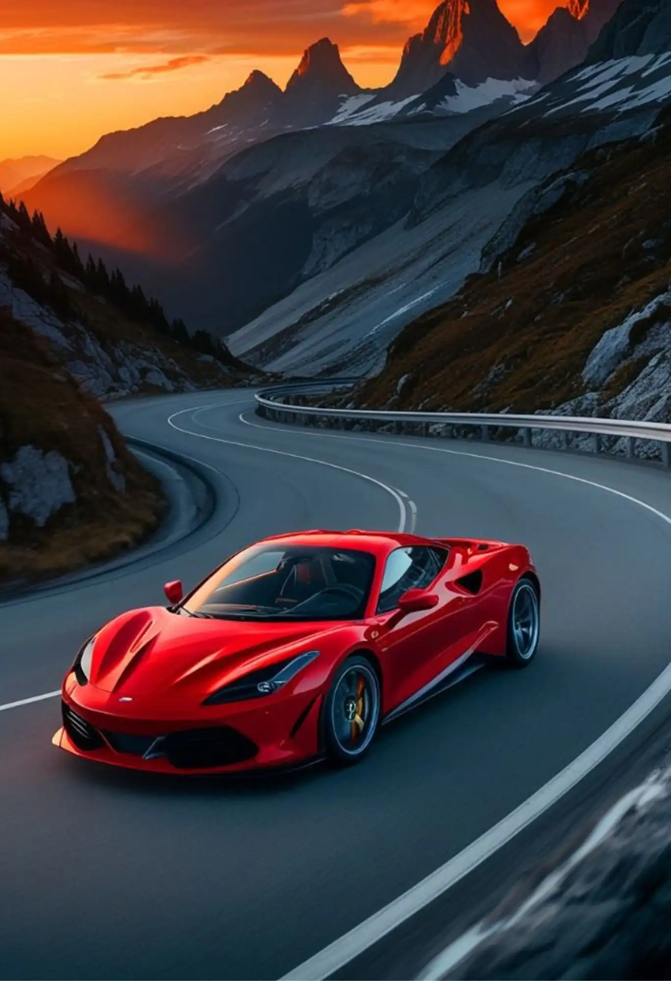 ferrari f8 sports car metal poster