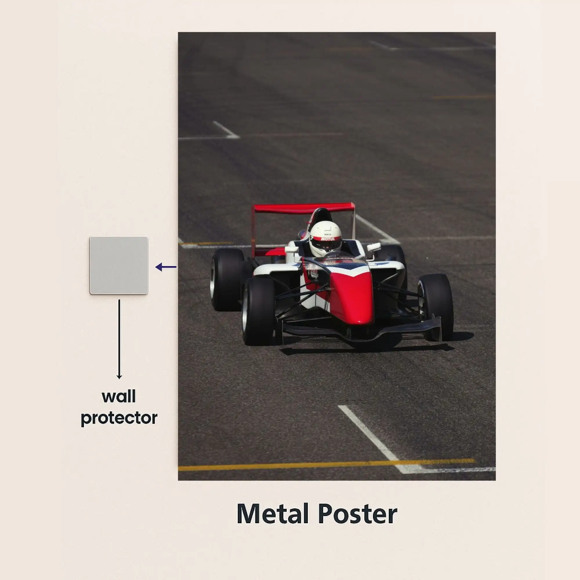 formula renault 2000 supercar metal poster with wall protector
