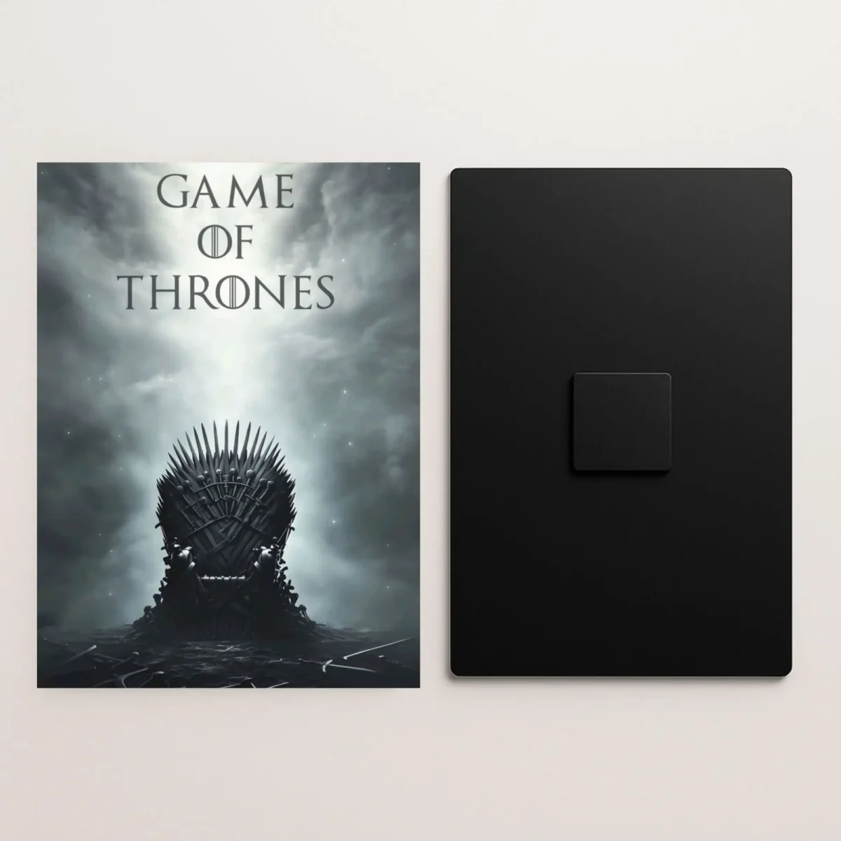 game of thrones metal poster front and back preview