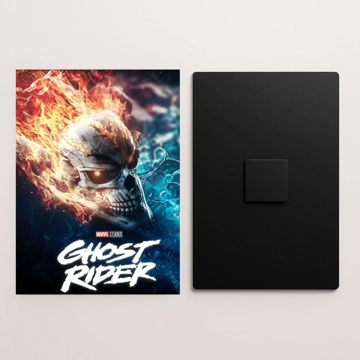 ghost rider movie metal poster front and back preview