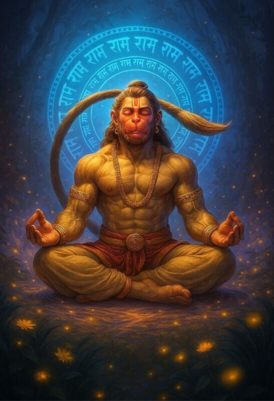 hanuman bajrangbali metal poster