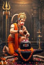 hanuman ji metal poster