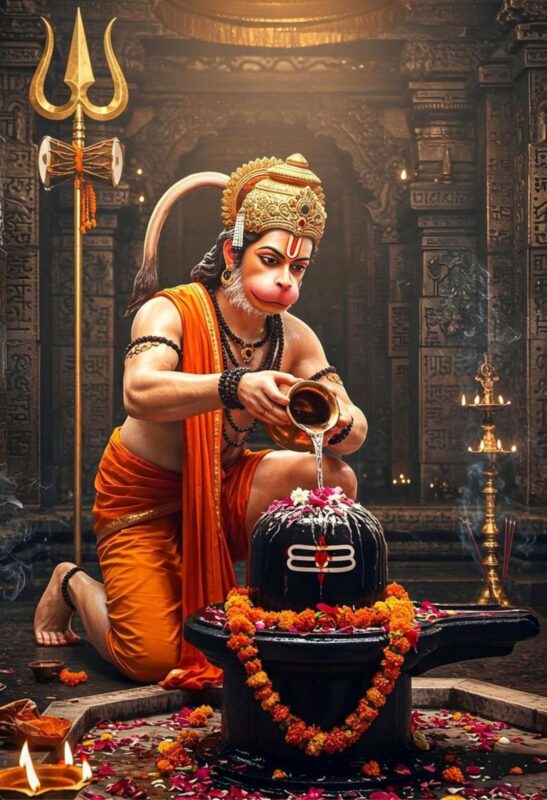 hanuman ji metal poster