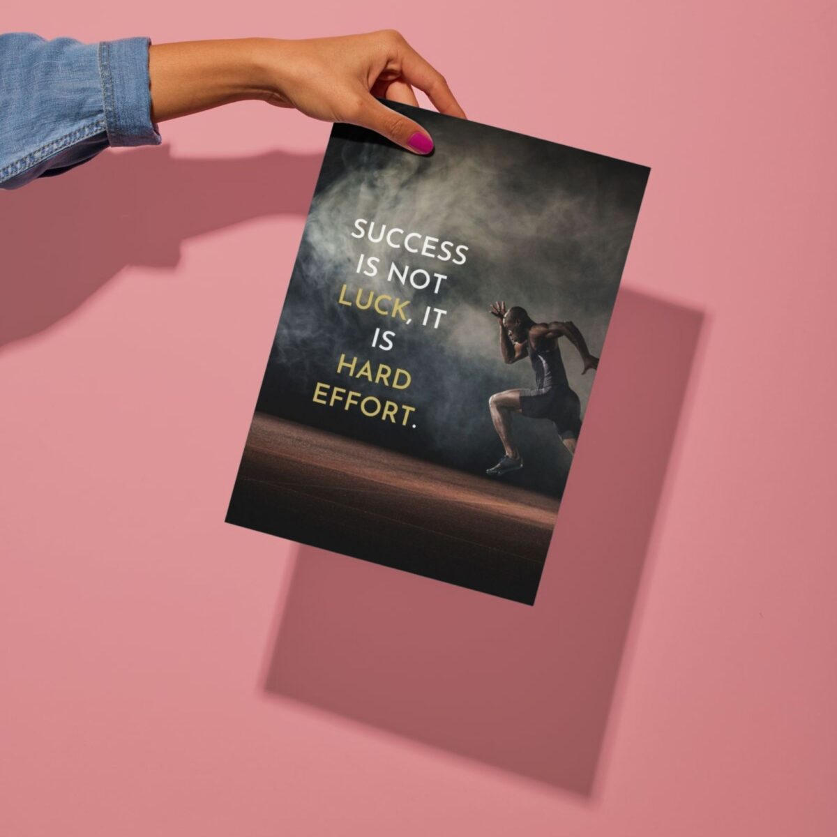 hard work quote metal poster preview