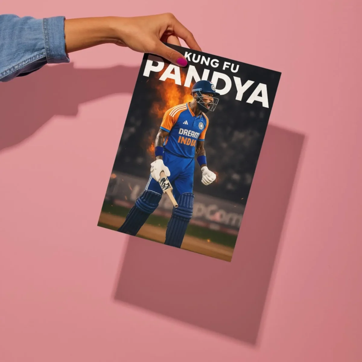 hardik pandya metal poster preview