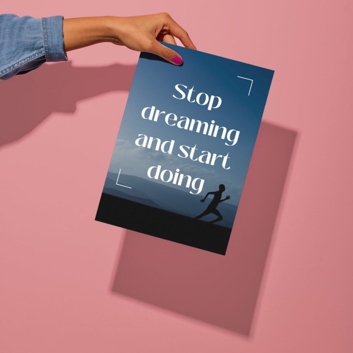 inspirational quote metal poster preview