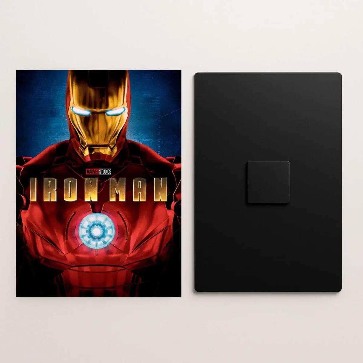 iron man movie metal poster front and back preview