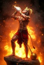 jai hanuman metal poster