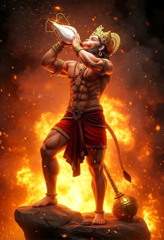 jai hanuman metal poster