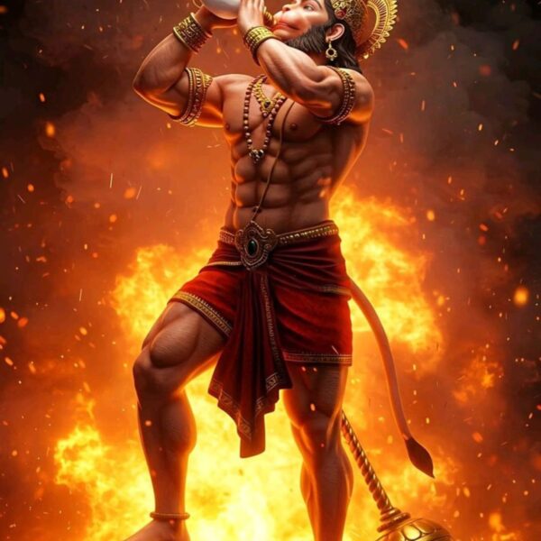 jai hanuman metal poster