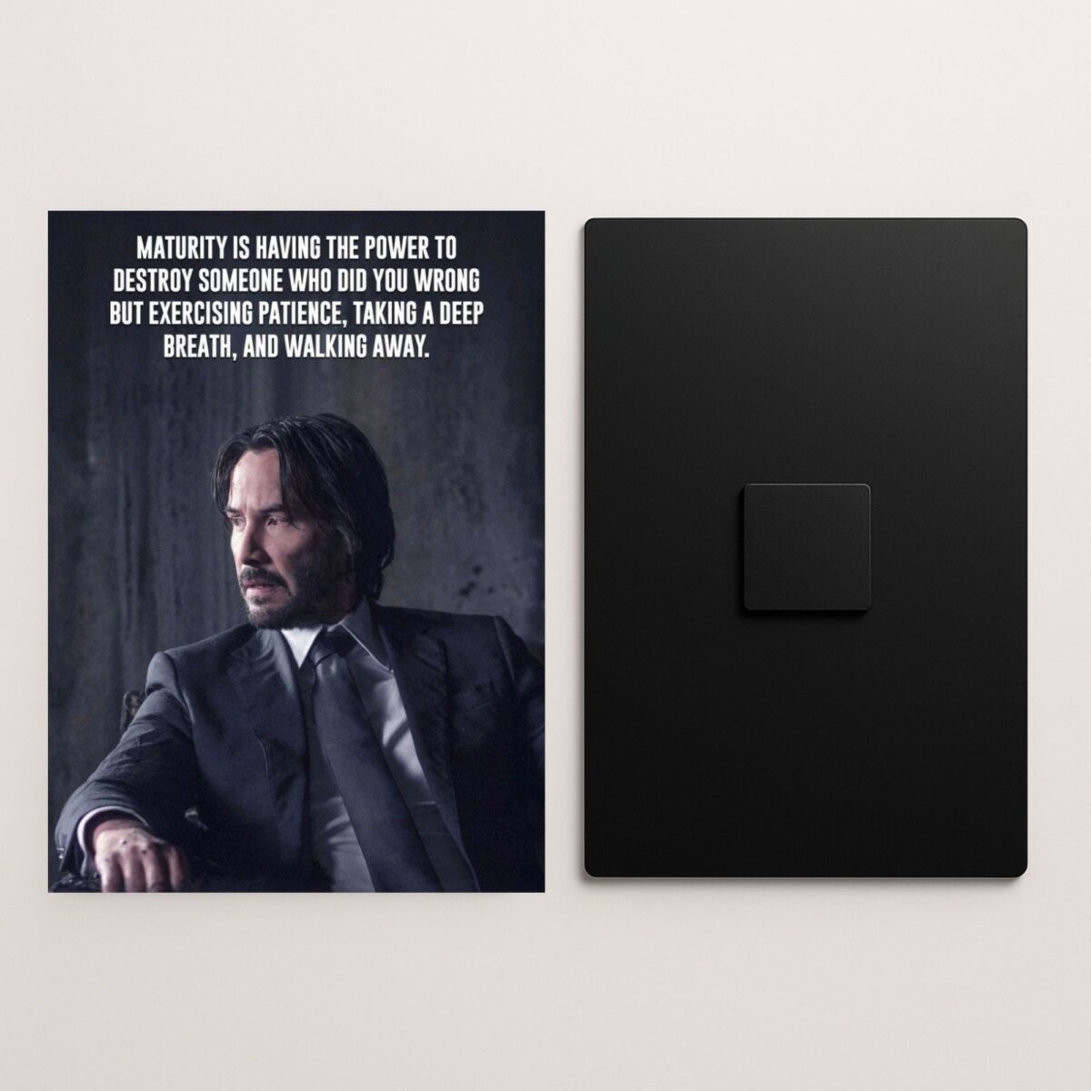 john wick quote metal poster front and back preview