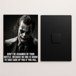 joker quote metal poster front and back preview