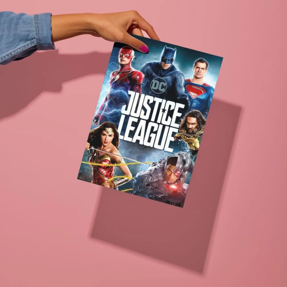 justice league movie metal poster preview
