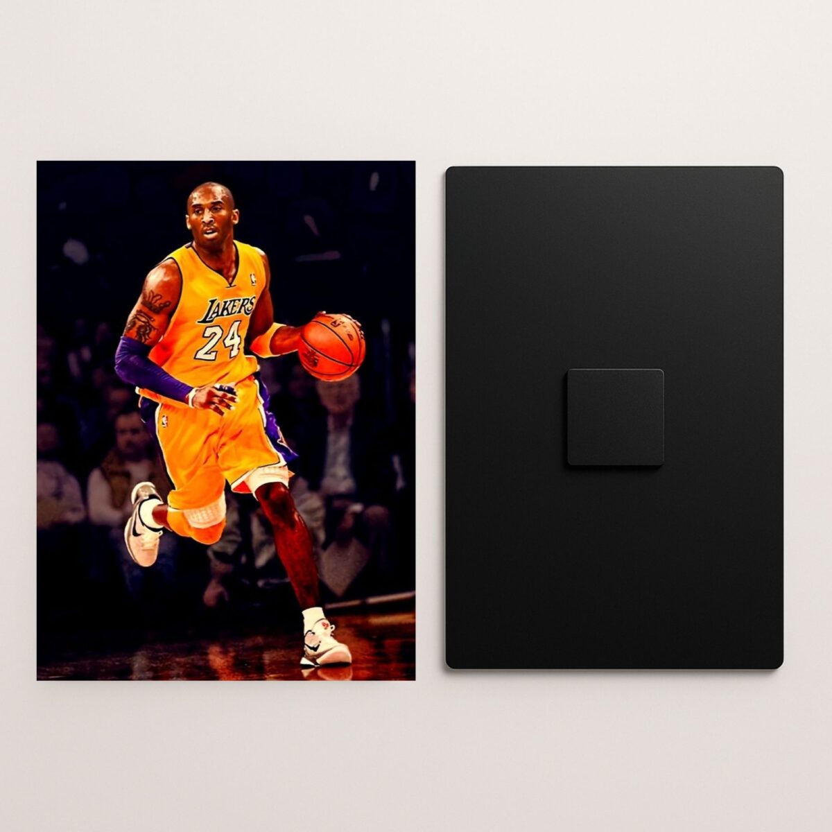 kobe bryant metal poster with wall protector front and back preview