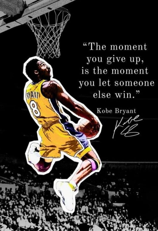 kobe bryant quote metal poster