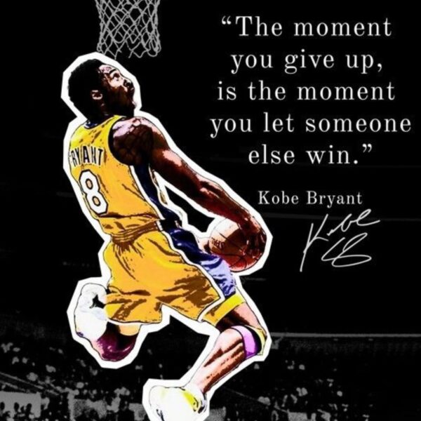 kobe bryant quote metal poster
