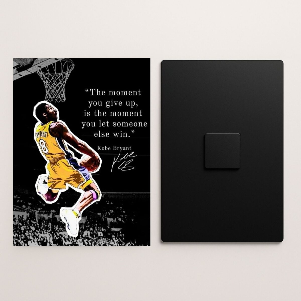 kobe bryant quote metal poster front and back preview