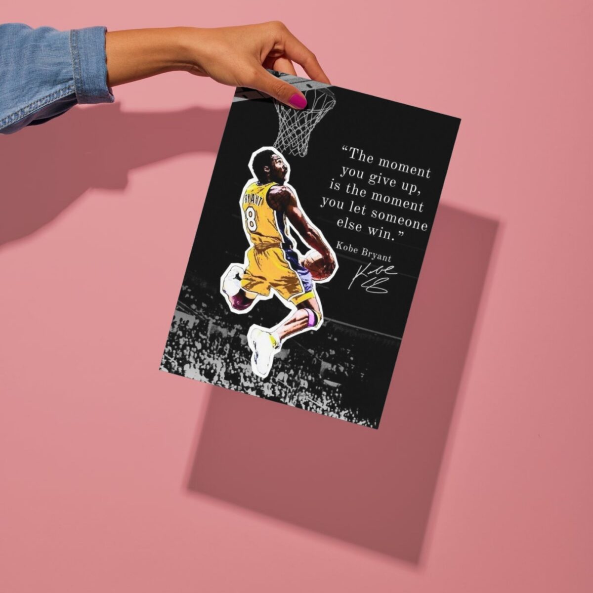 kobe bryant quote metal poster preview