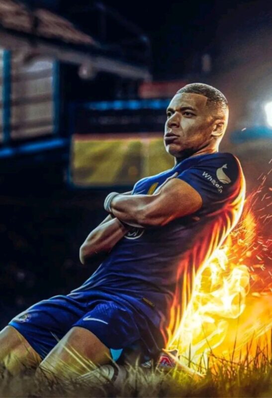 kylian mbappe metal poster