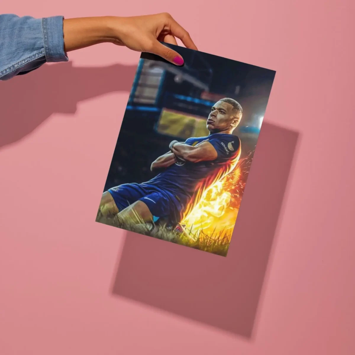 kylian mbappe metal poster preview