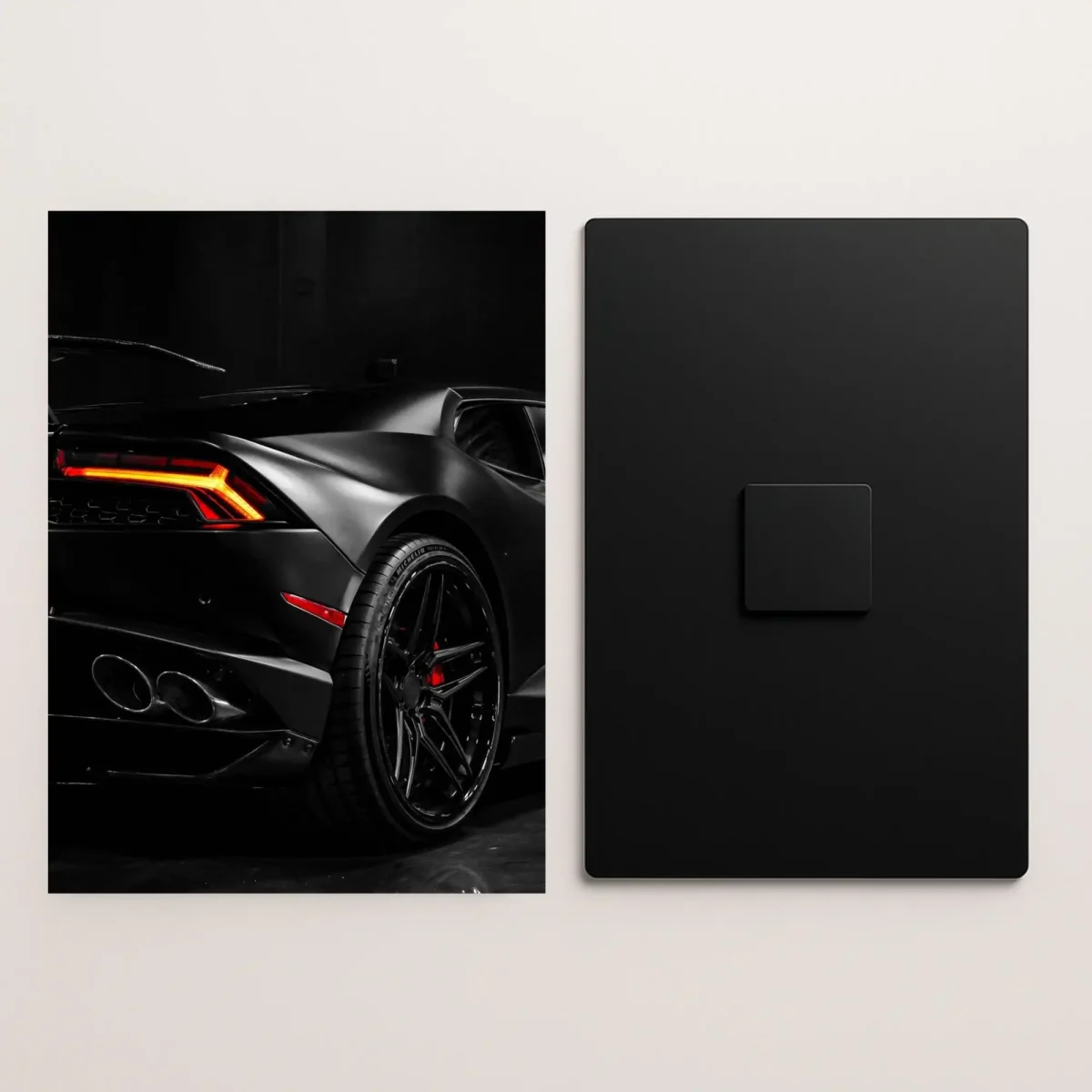 lamborghini huracan supercar metal poster front and back preview