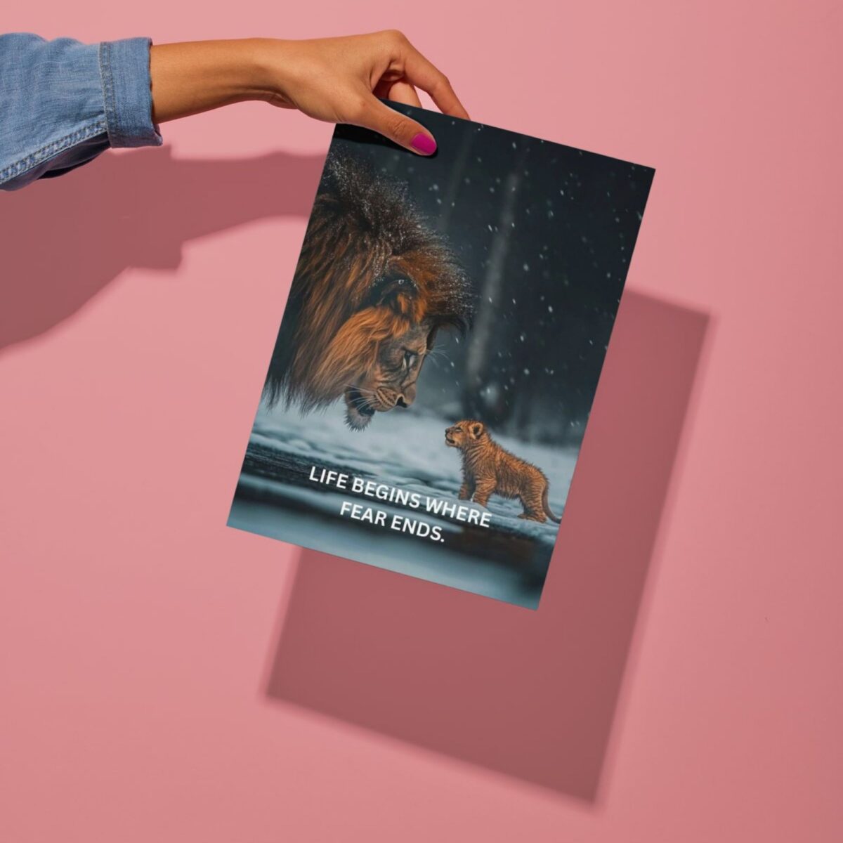 lion quote metal poster preview