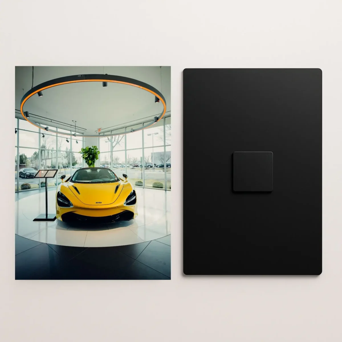 mclaren 720s supercar metal poster front and back preview