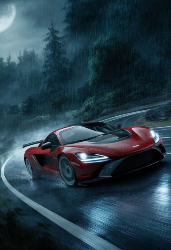 mclaren 765lt supercar metal poster