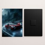 mclaren 765lt supercar metal poster front and back preview