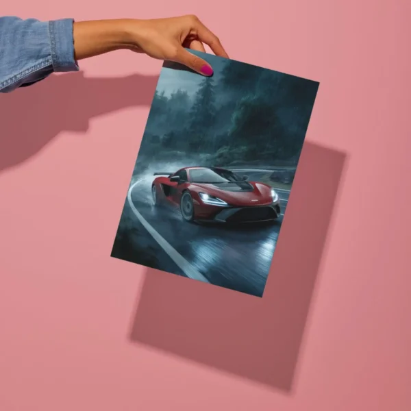 mclaren 765lt supercar metal poster preview