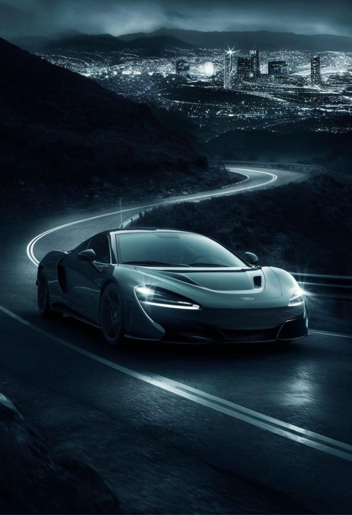 mclaren artura supercar metal poster