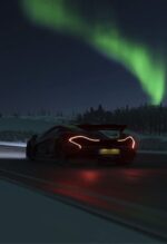 mclaren p1 car metal poster