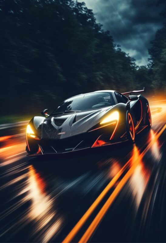 mclaren p1 sports car metal poster