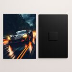 mclaren p1 sports car metal poster front and back preview