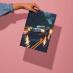 mclaren p1 sports car metal poster preview