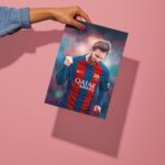 messi barcelona football metal poster preview