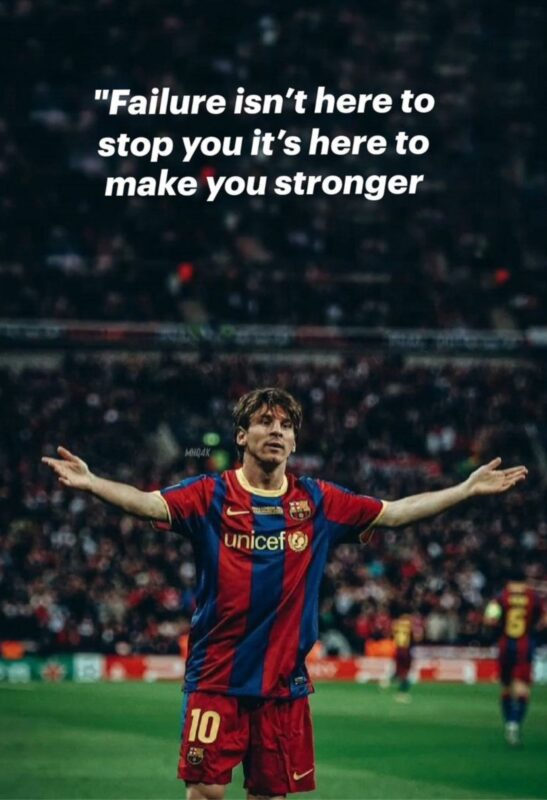 messi quote metal poster