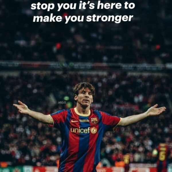 messi quote metal poster