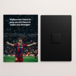 messi quote metal poster front and back preview