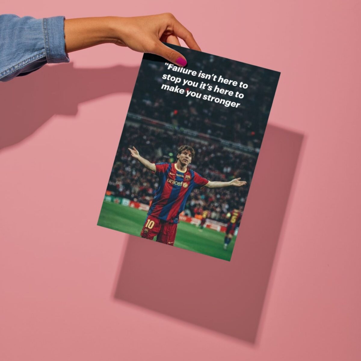 messi quote metal poster preview