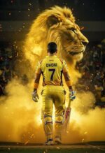 ms dhoni csk metal poster