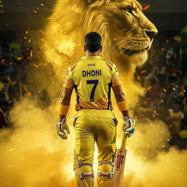 MS Dhoni CSK Metal Poster - Image 2