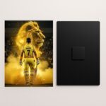 ms dhoni csk metal poster front and back preview