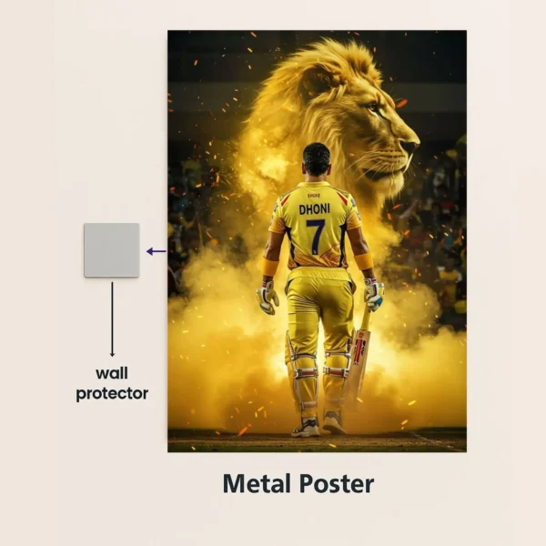 MS Dhoni CSK Metal Poster - Image 3