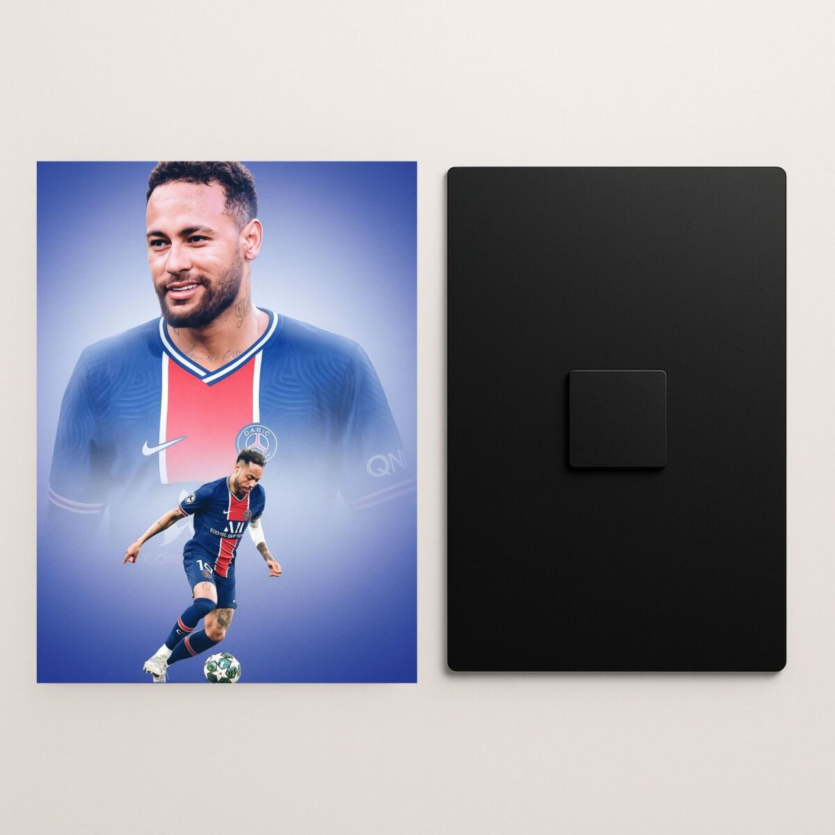 neymar jr metal poster front and back preview