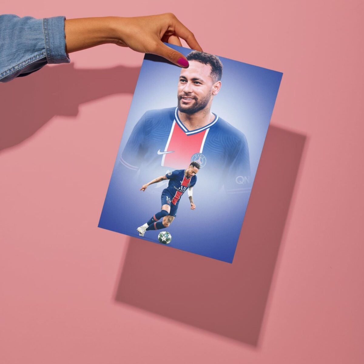 neymar jr metal poster preview
