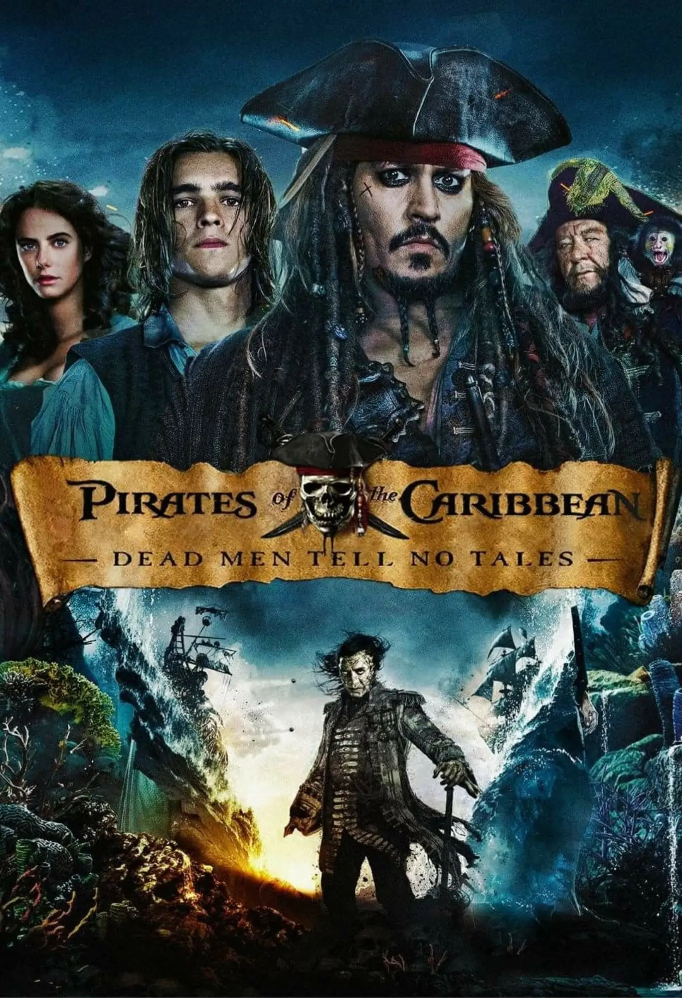pirates of the caribbean movie metal poster