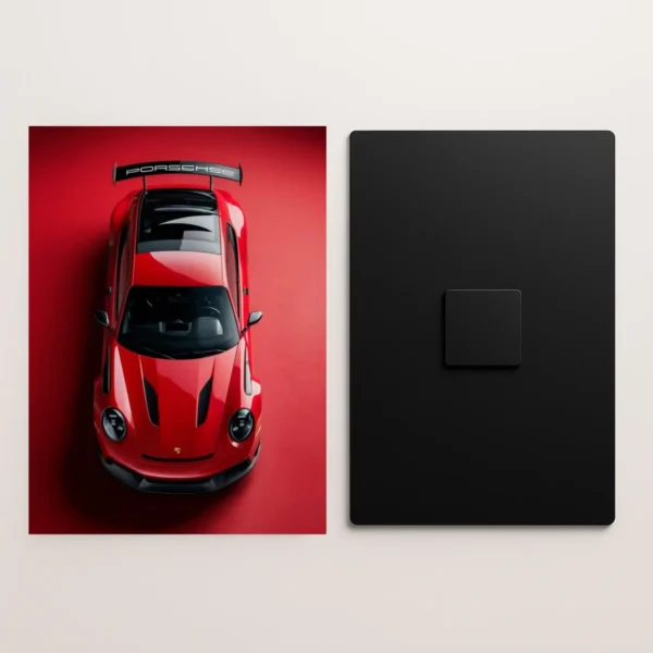 porsche 911 gt3 rs metal poster front and back preview